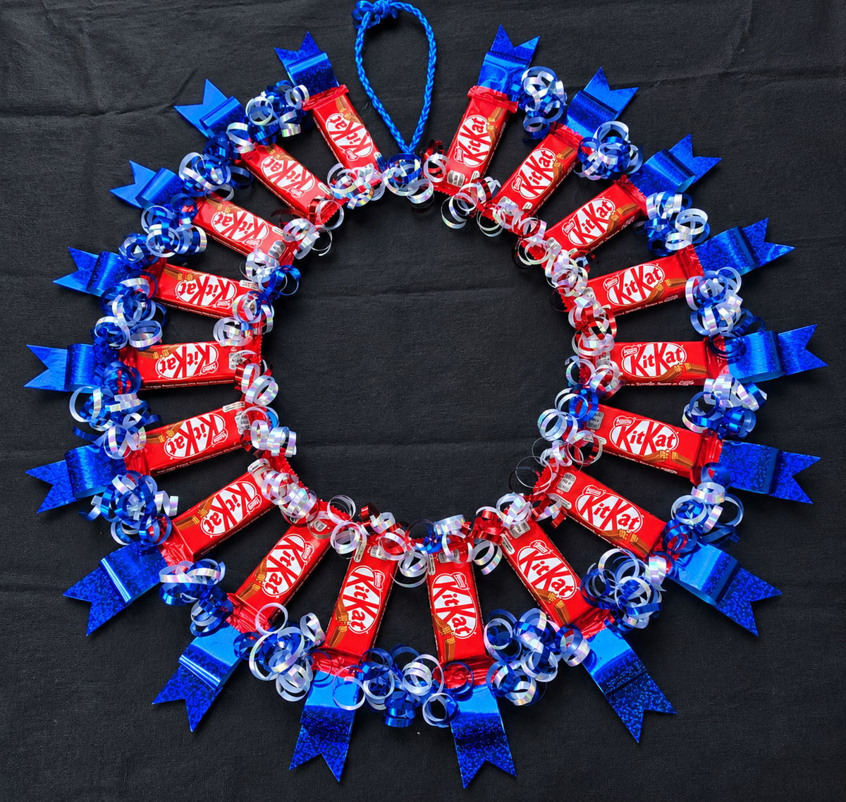 Blue and Red Kitkat