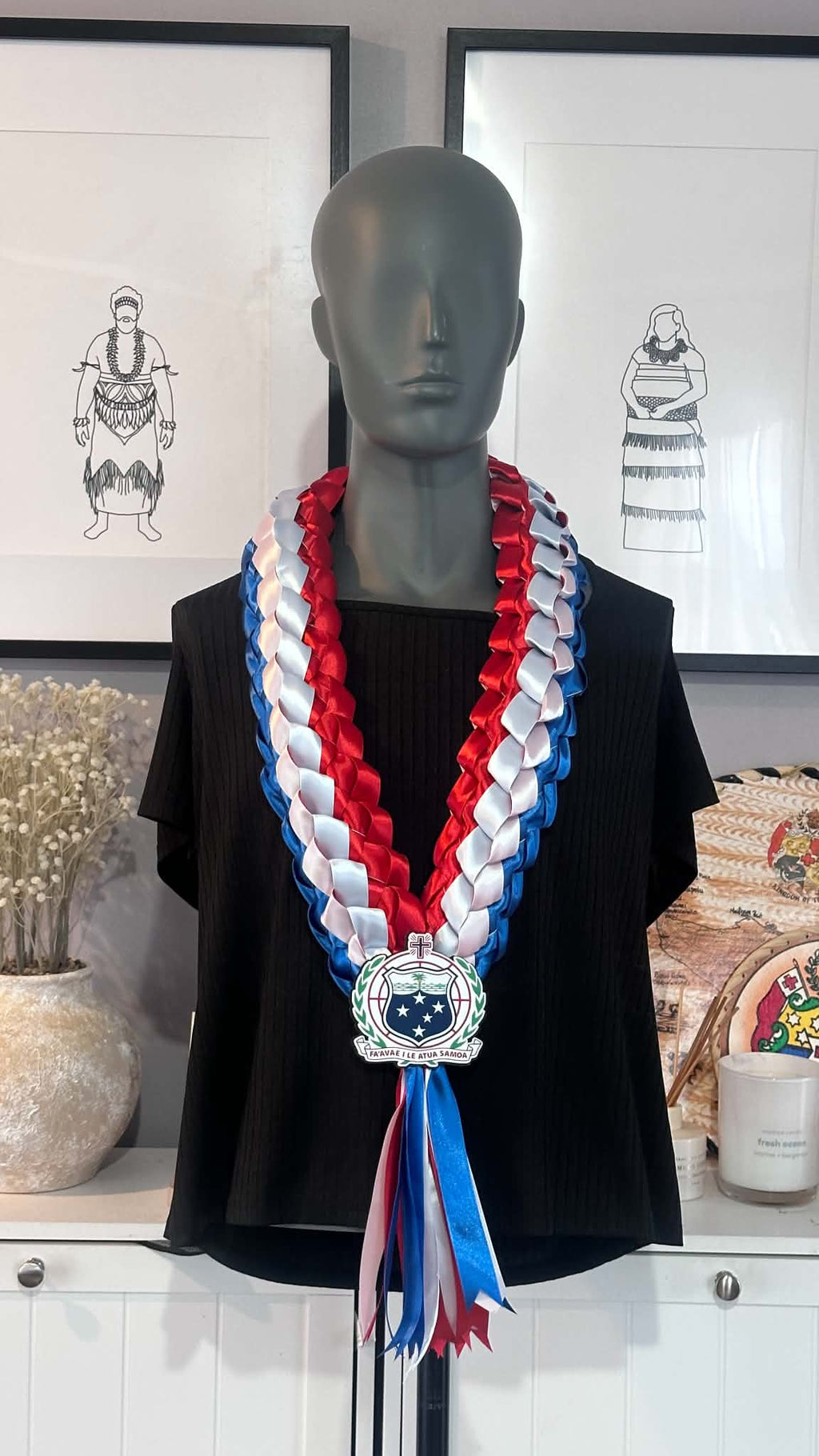 Tonga/Samoa Ribbon Kahoa - Premade