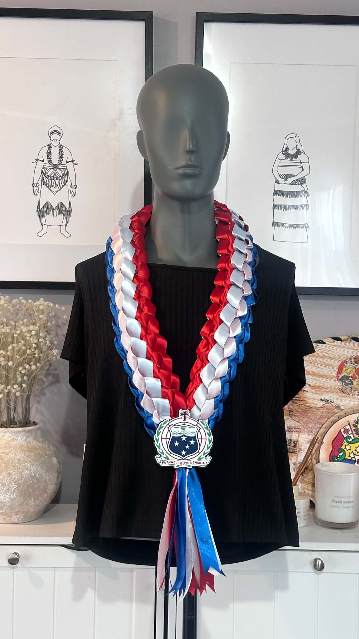 Tonga/Samoa Ribbon Kahoa - Premade
